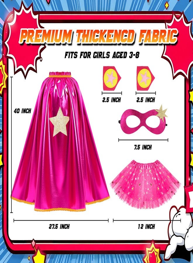 Mastom Superhero Capes Costume for Kids, Toddler Super Hero Capes Dress up, Halloween Cosplay for 3 4 5 6 7 8 Year Old Girls Gifts - Image 2